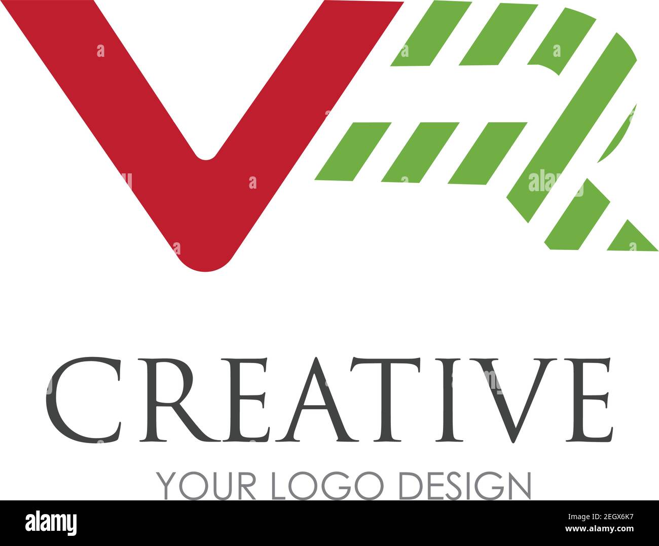 VR Letter Logo Design with Creative Modern Trendy Stock Vector Image ...