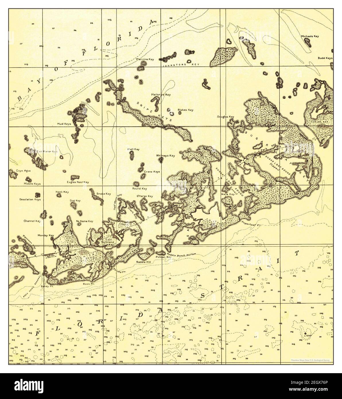 Sugar Loaf Key, Florida, map 1921, 1:62500, United States of America by 