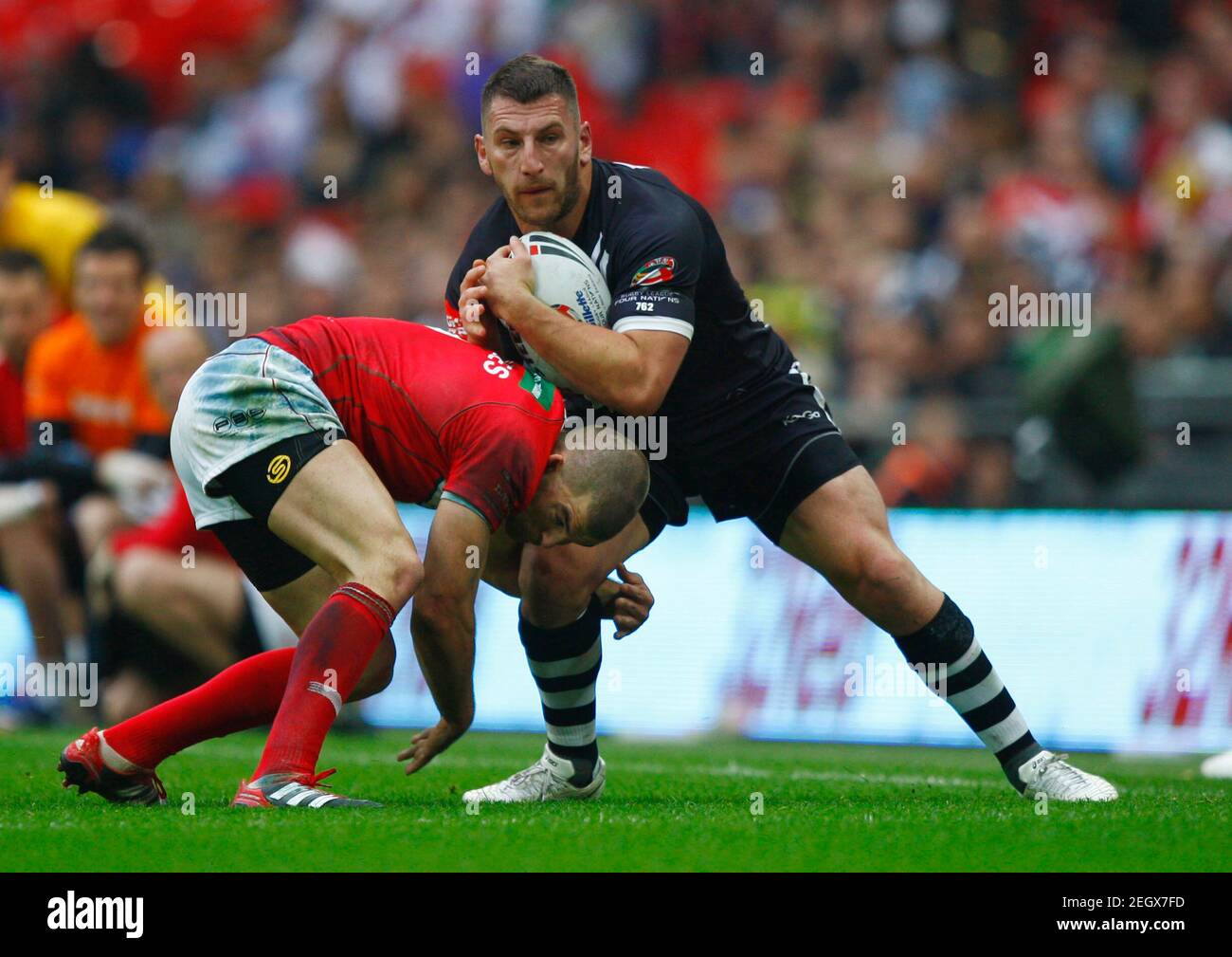 Rugby League - Wales v New Zealand - Gillette Four Nations 2011 - Wembley Stadium - 5/11/11  New Zealand's Lewis Brown in action  Mandatory Credit: Action Images / Peter Cziborra Stock Photo