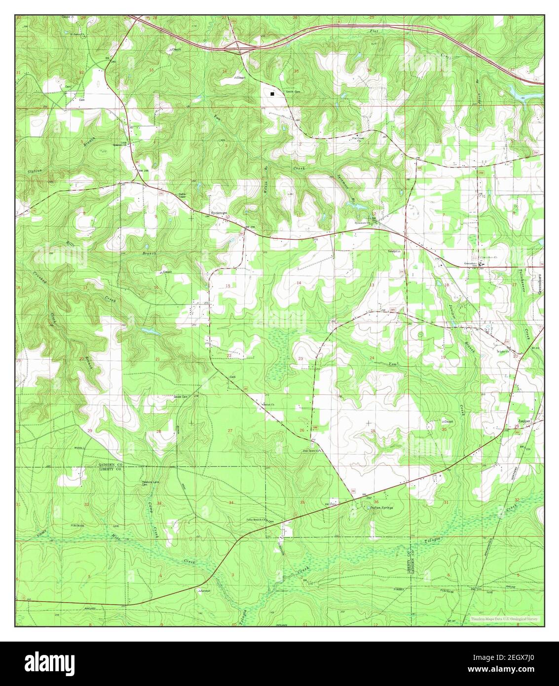Sycamore, Florida, map 1982, 124000, United States of America by
