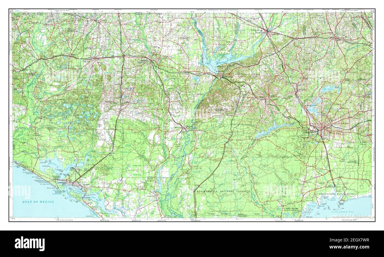 Tallahassee Florida Map 1954 1 250000 United States Of America By Timeless Maps Data U S