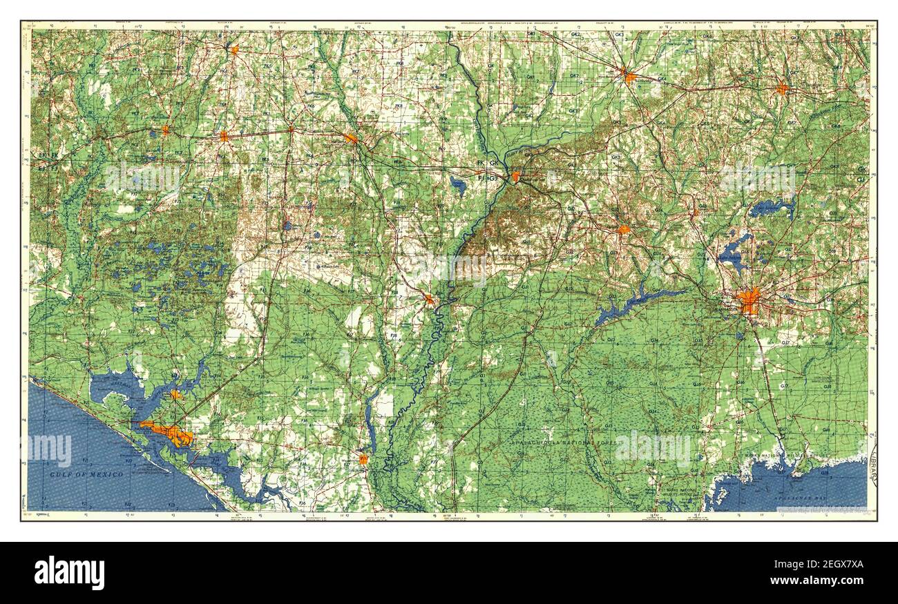 Tallahassee Florida map 1959 - Tallahassee Florida Map 1959 1250000 United States Of America By Timeless Maps Data Us Geological Survey 2EGX7XA 
