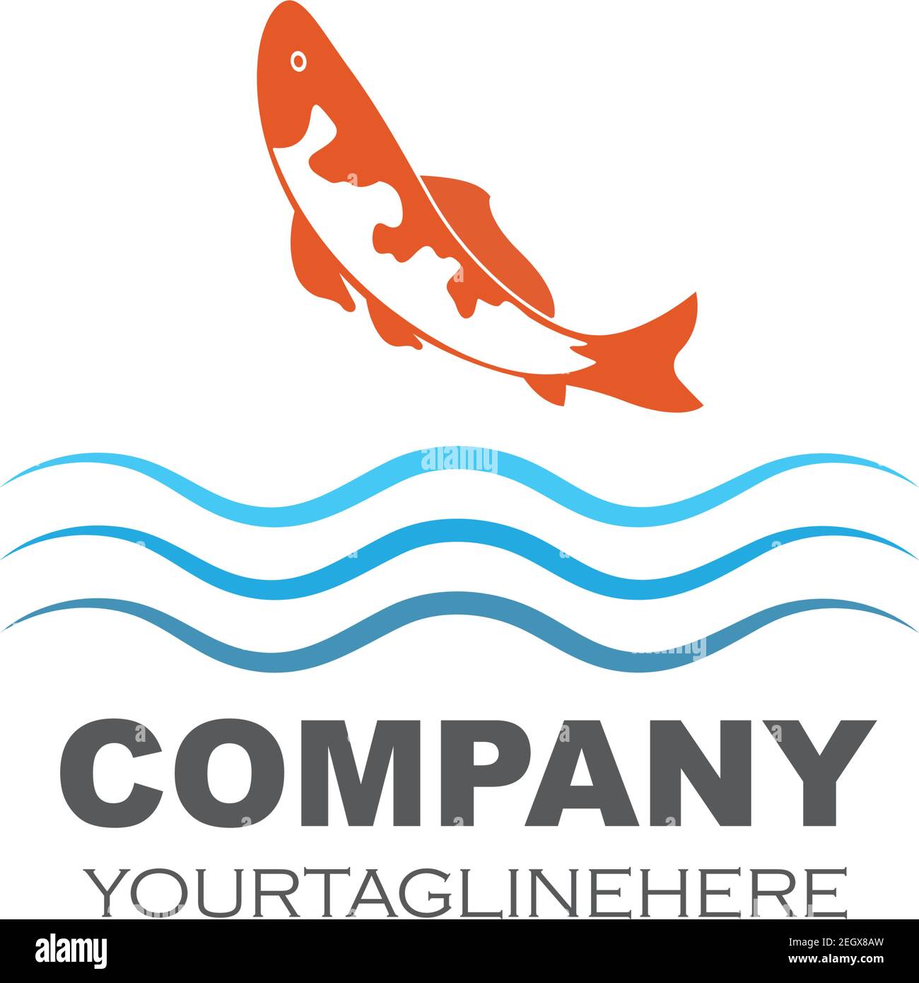 Koi fish logo vector template Stock Vector Image & Art - Alamy