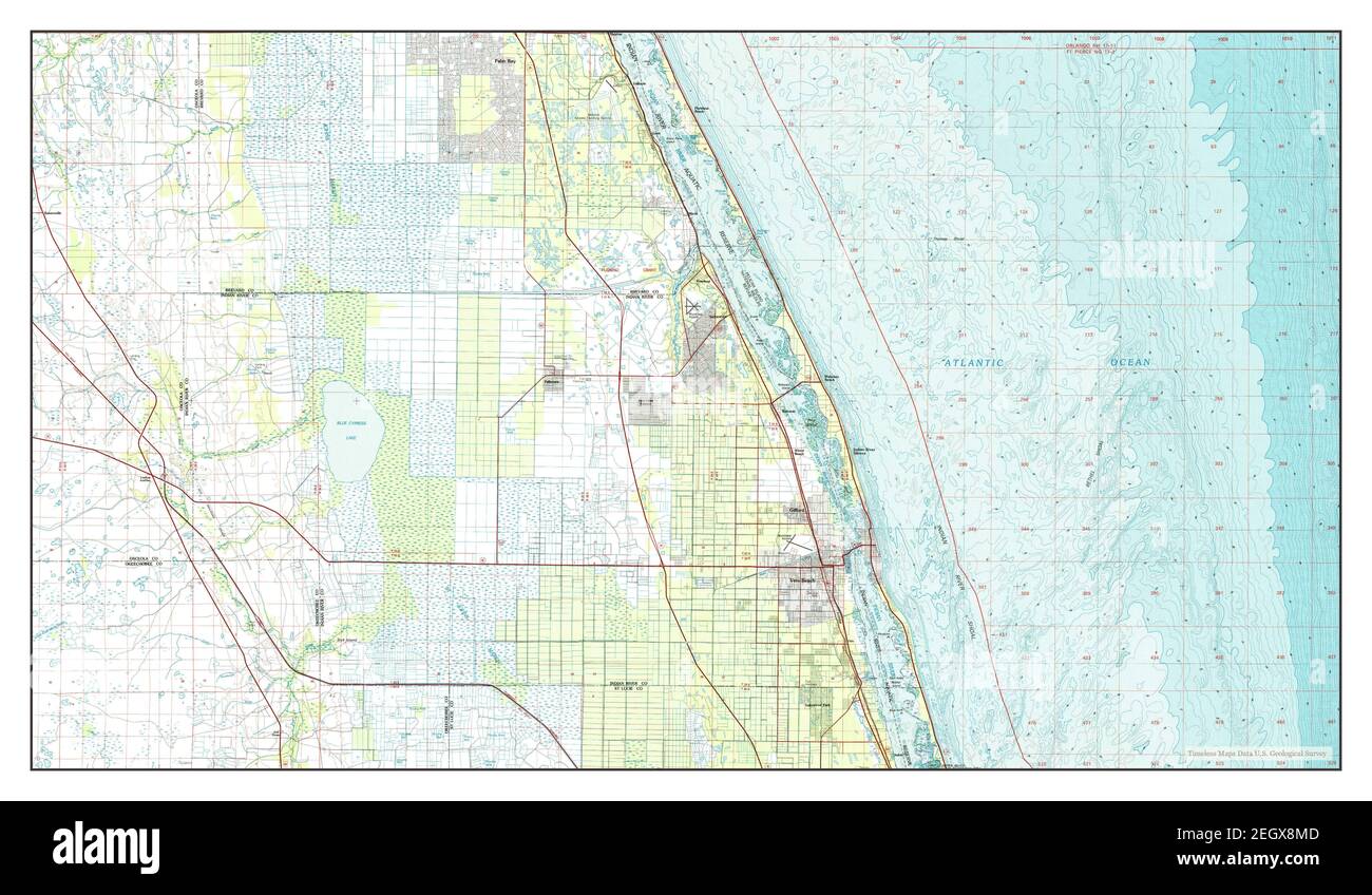 Vero Beach Florida map 1985 - Vero Beach Florida Map 1985 1100000 United States Of America By Timeless Maps Data Us Geological Survey 2EGX8MD