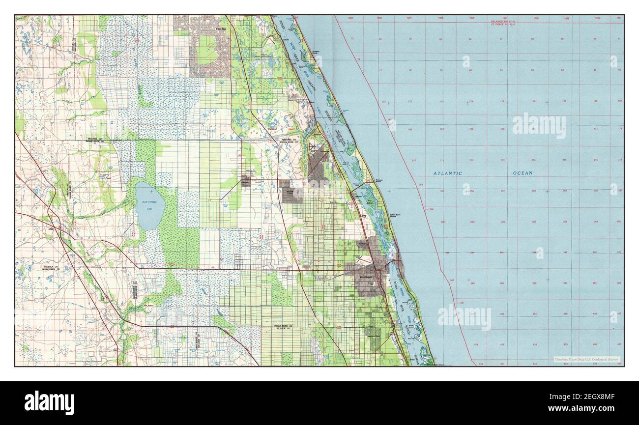 Vero Beach Florida map 1981 - Vero Beach Florida Map 1981 1100000 United States Of America By Timeless Maps Data Us Geological Survey 2EGX8MF