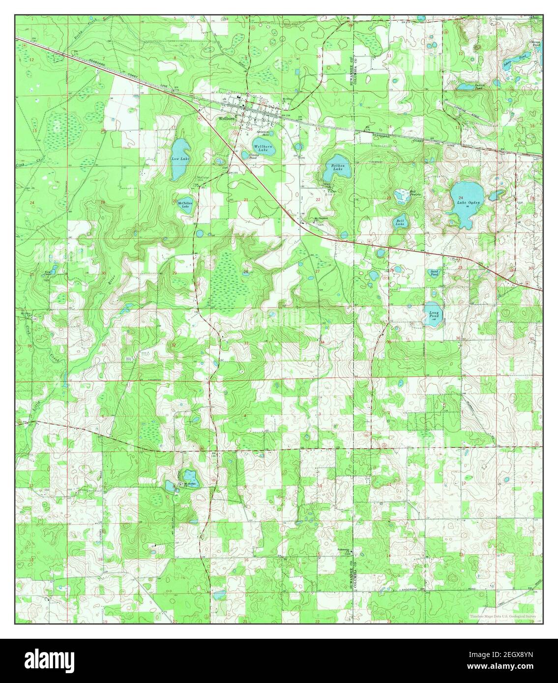 Wellborn, Florida, map 1969, 124000, United States of America by