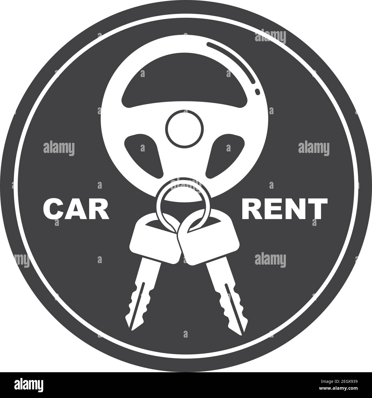 icon and logo of car rent vector illusration design Stock Vector Image