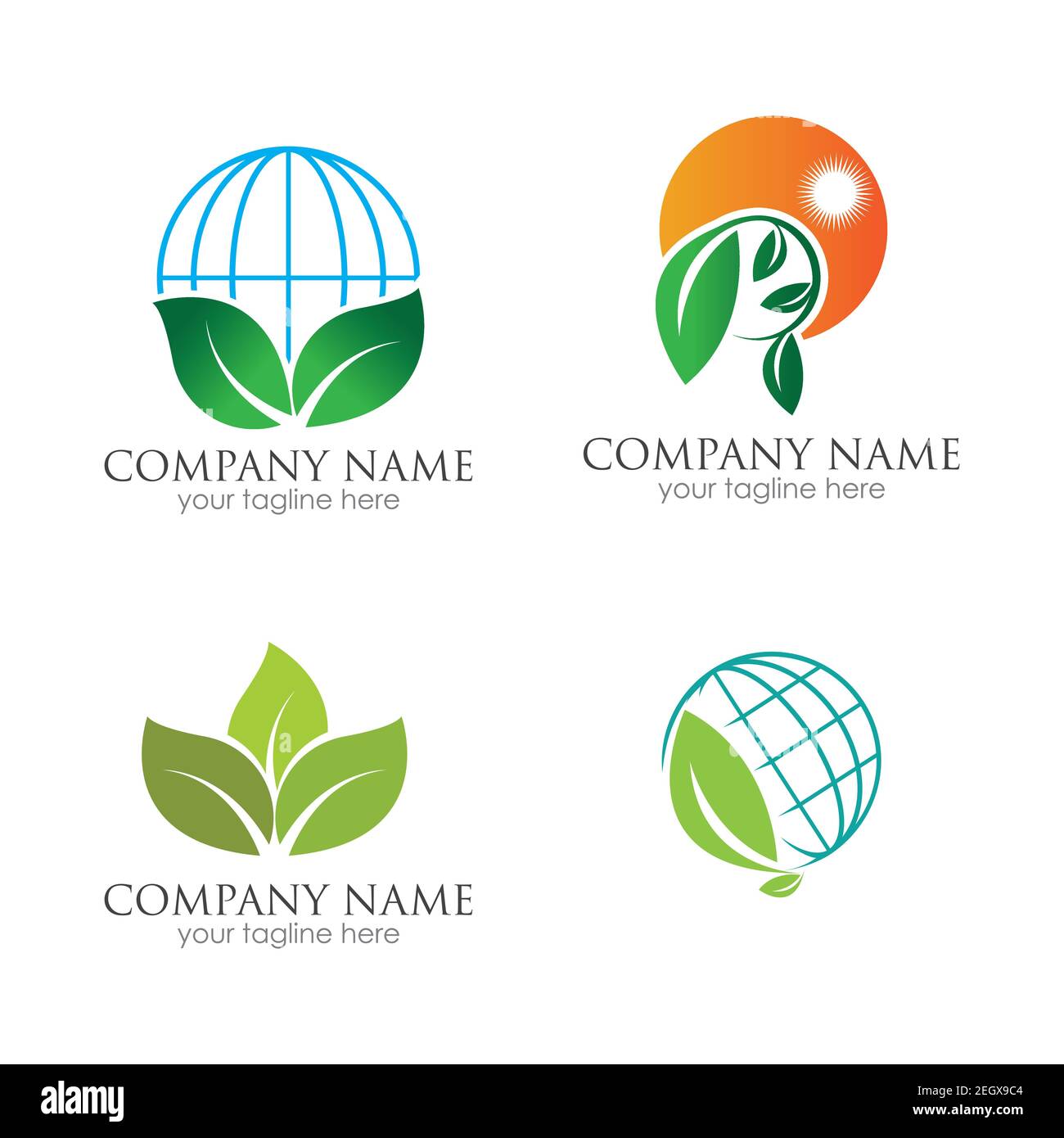 go green logo symbol vector illustration design template Stock Vector