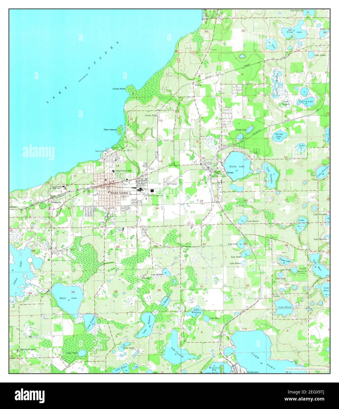 Winter Garden Florida map 1956 - Winter Garden Florida Map 1956 124000 United States Of America By Timeless Maps Data Us Geological Survey 2EGX9TJ