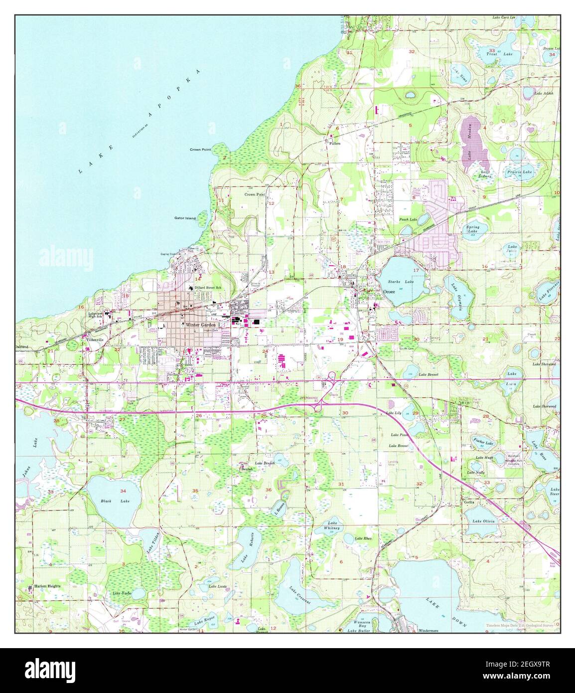 Winter Garden Florida map 1956 - Winter Garden Florida Map 1956 124000 United States Of America By Timeless Maps Data Us Geological Survey 2EGX9TR