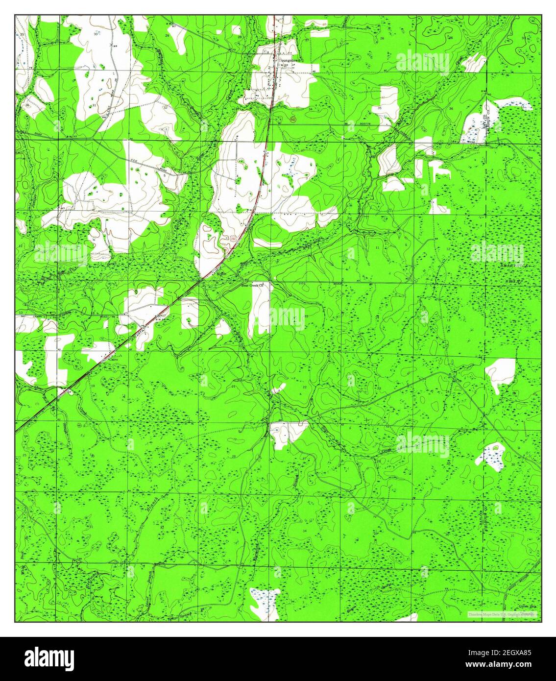 Youngstown, Florida, map 1945, 124000, United States of America by