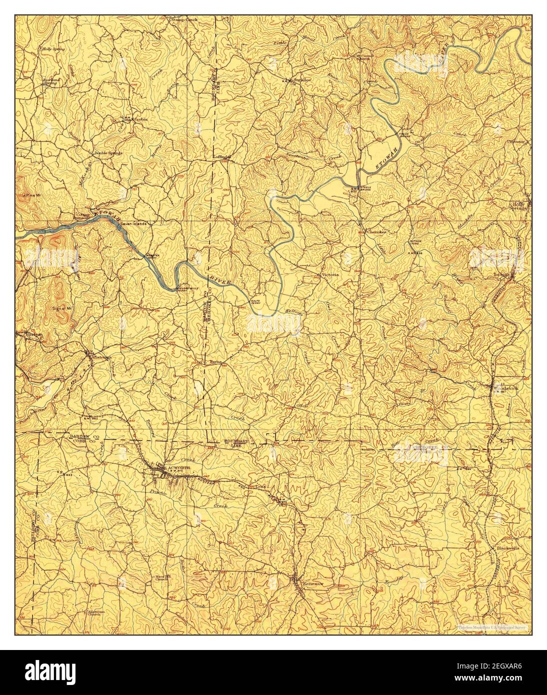 Acworth, map 1909, 162500, United States of America by