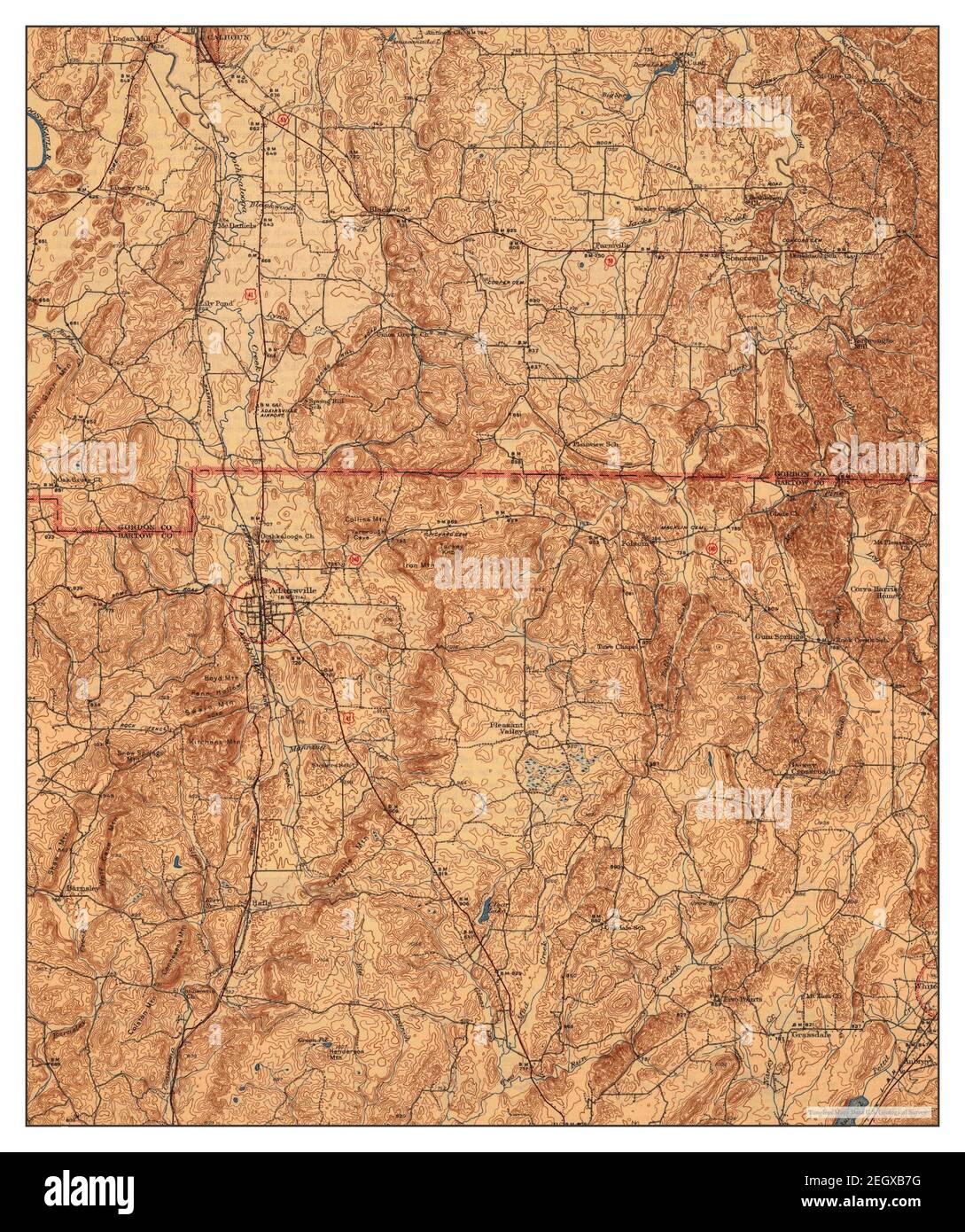 Adairsville, map 1944, 162500, United States of America by Timeless Maps, data U.S
