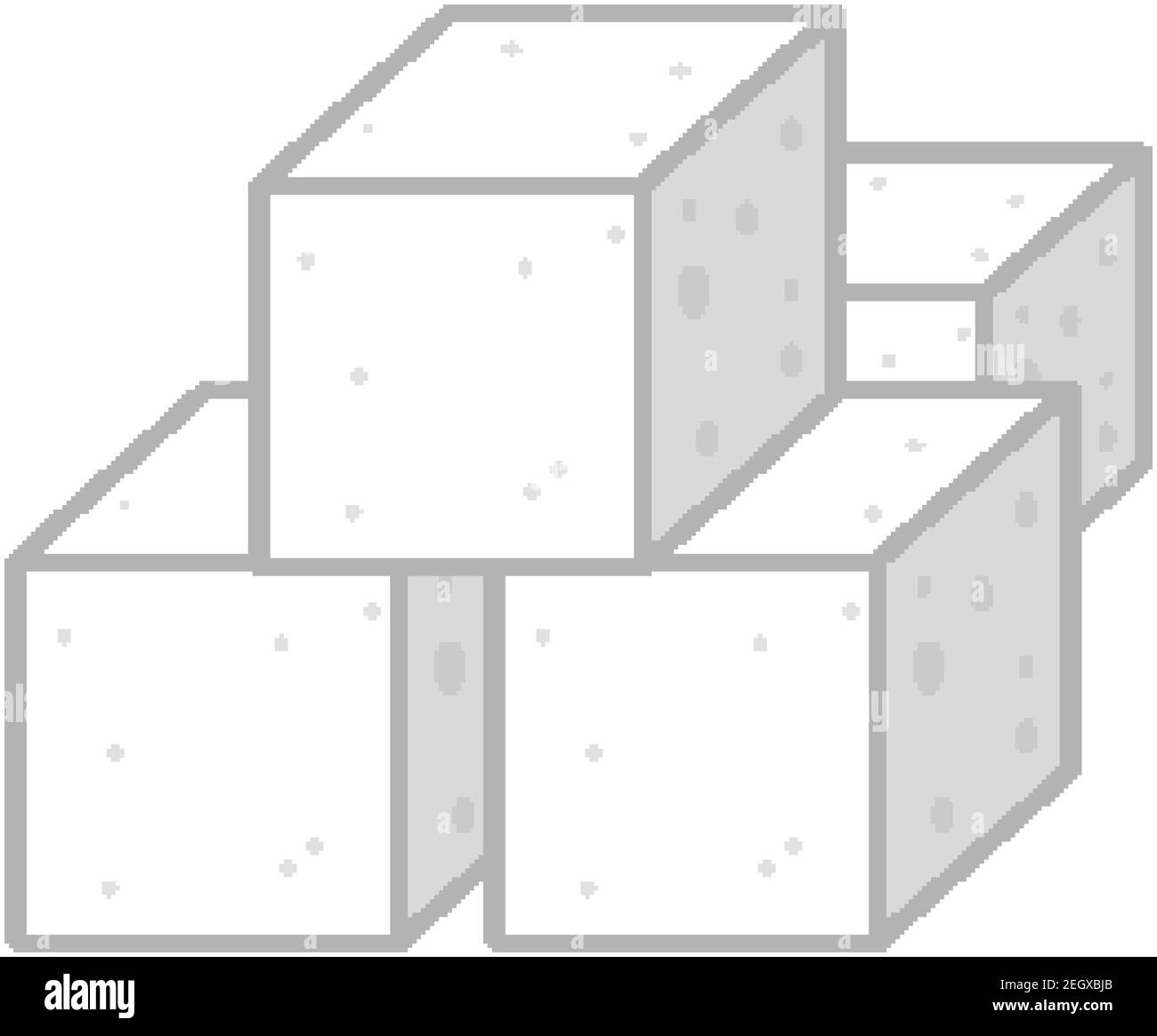 Sugar cube on white background illustration Stock Vector Image & Art