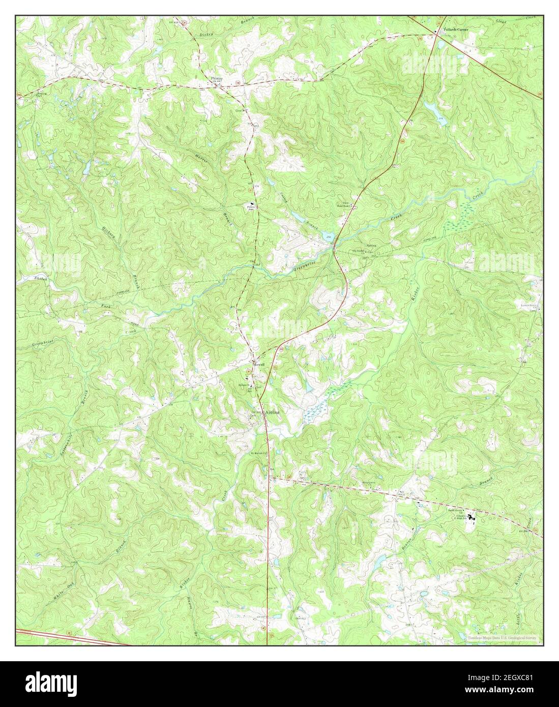 Appling, map 1971, 124000, United States of America by
