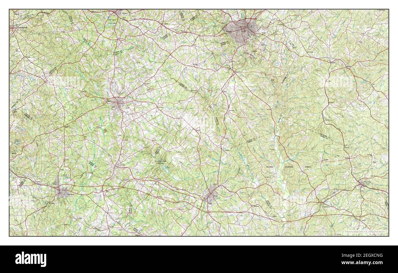 Athens, map 1980, 1100000, United States of America by Timeless Maps, data U.S