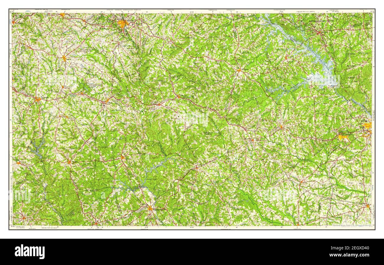 Athens, map 1959, 1250000, United States of America by Timeless Maps, data U.S