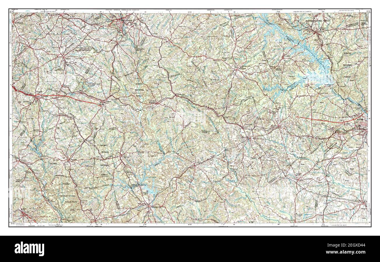 Athens, map 1953, 1250000, United States of America by