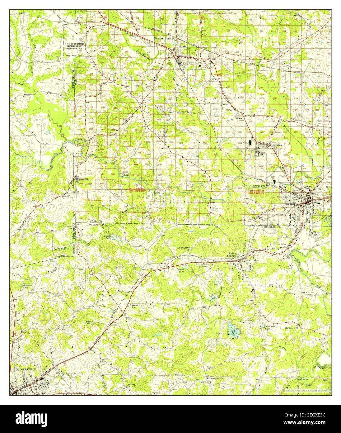 Austell, Georgia, map 1954, 1:24000, United States of America by ...
