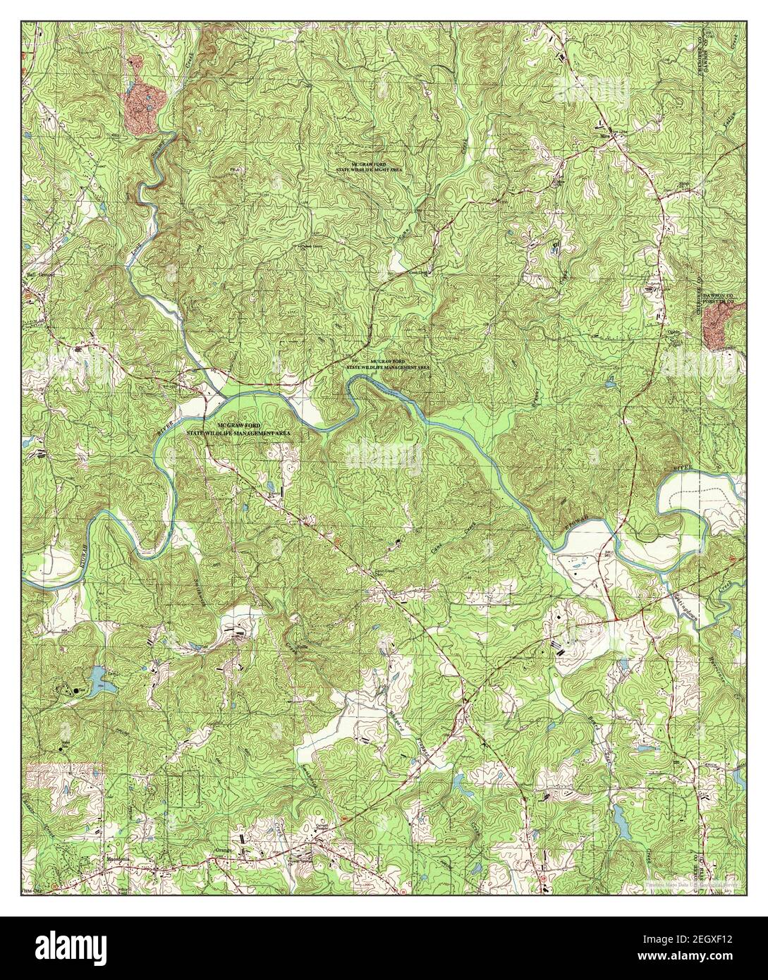 Ball Ground East, map 1993, 124000, United States of America by Timeless Maps, data U