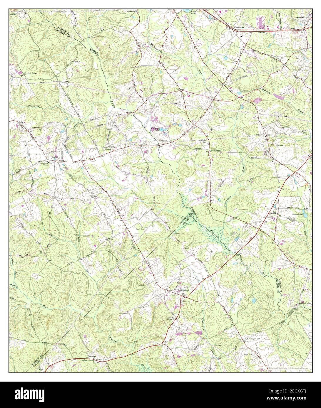 Bold Springs, map 1964, 124000, United States of America by