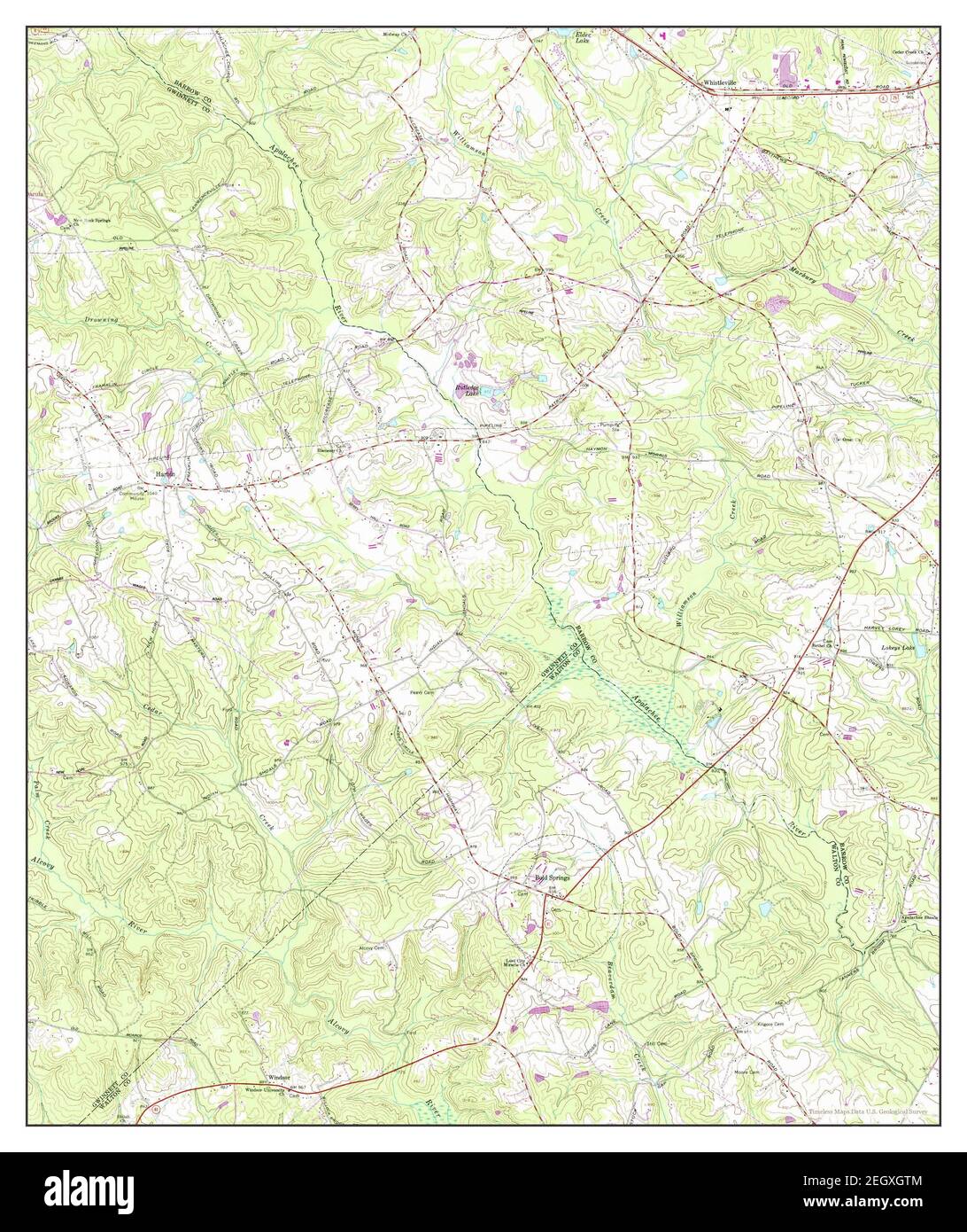 Bold Springs, map 1964, 124000, United States of America by