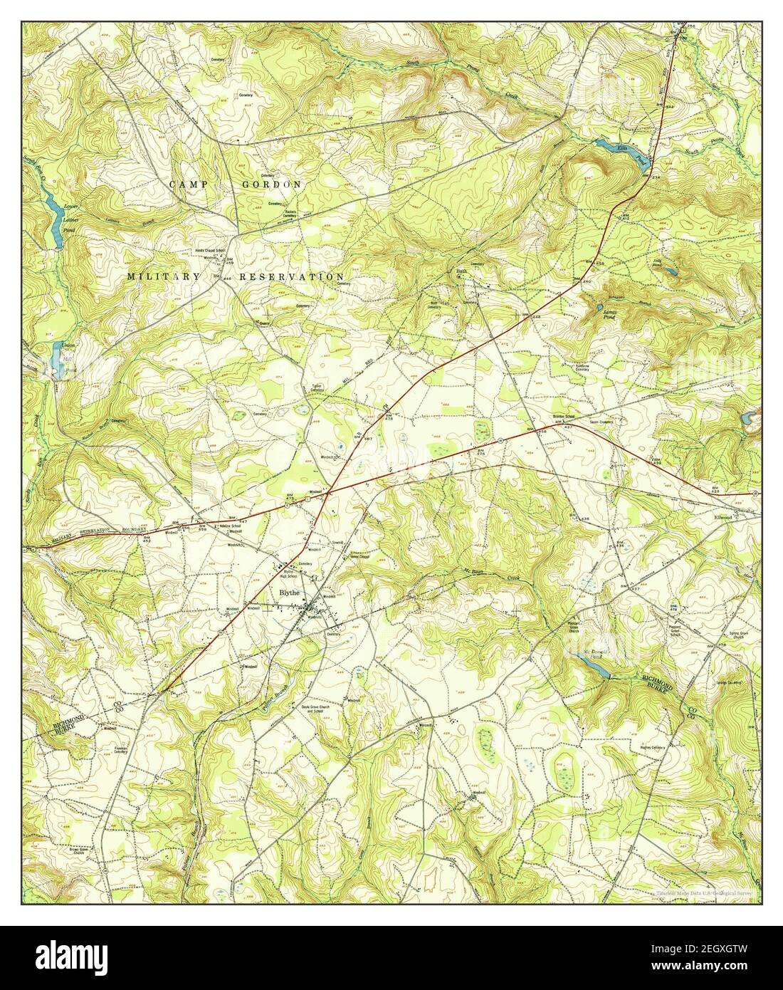 Blythe, map 1953, 124000, United States of America by