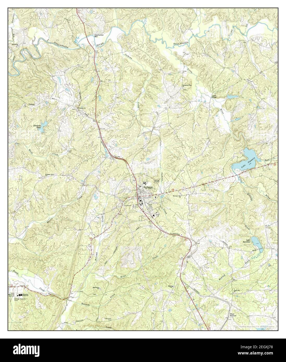 Buchanan, map 1973, 124000, United States of America by