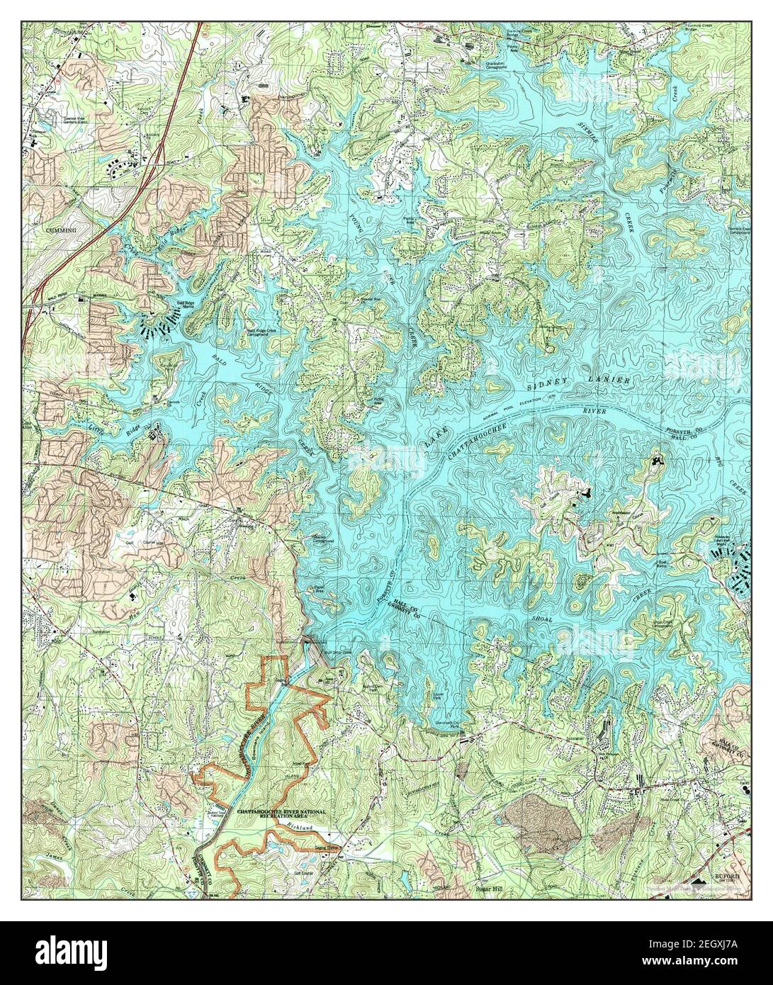 Buford Dam, Georgia, map 1999, 1:24000, United States of America by