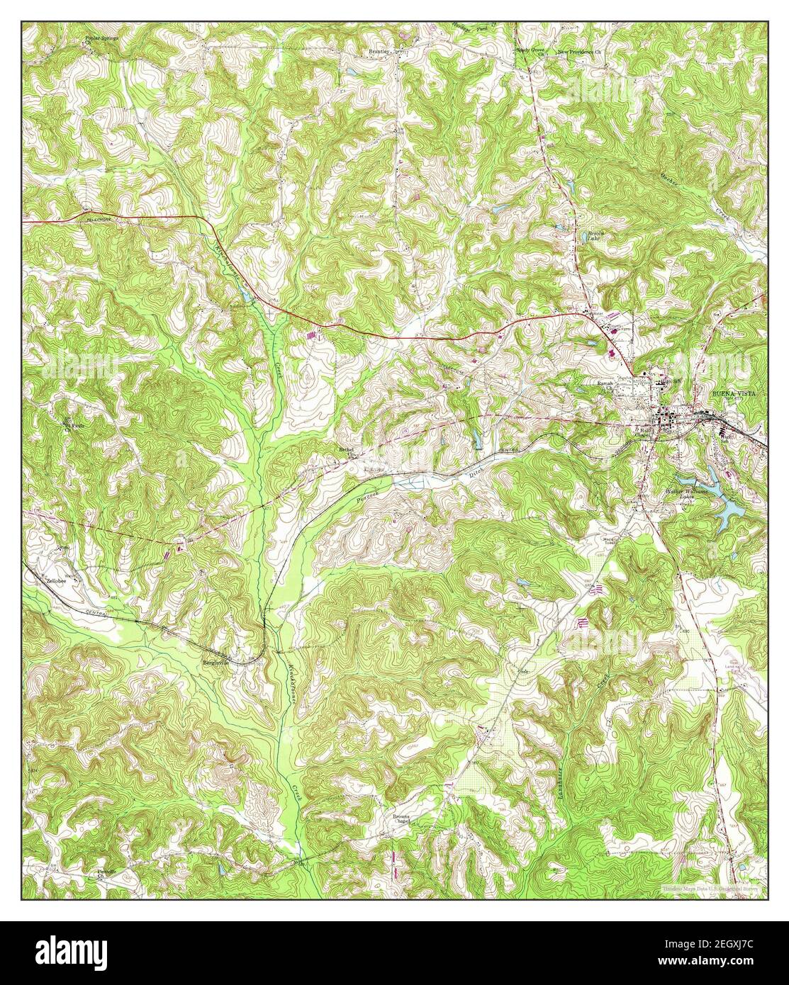 Buena Vista, map 1955, 124000, United States of America by