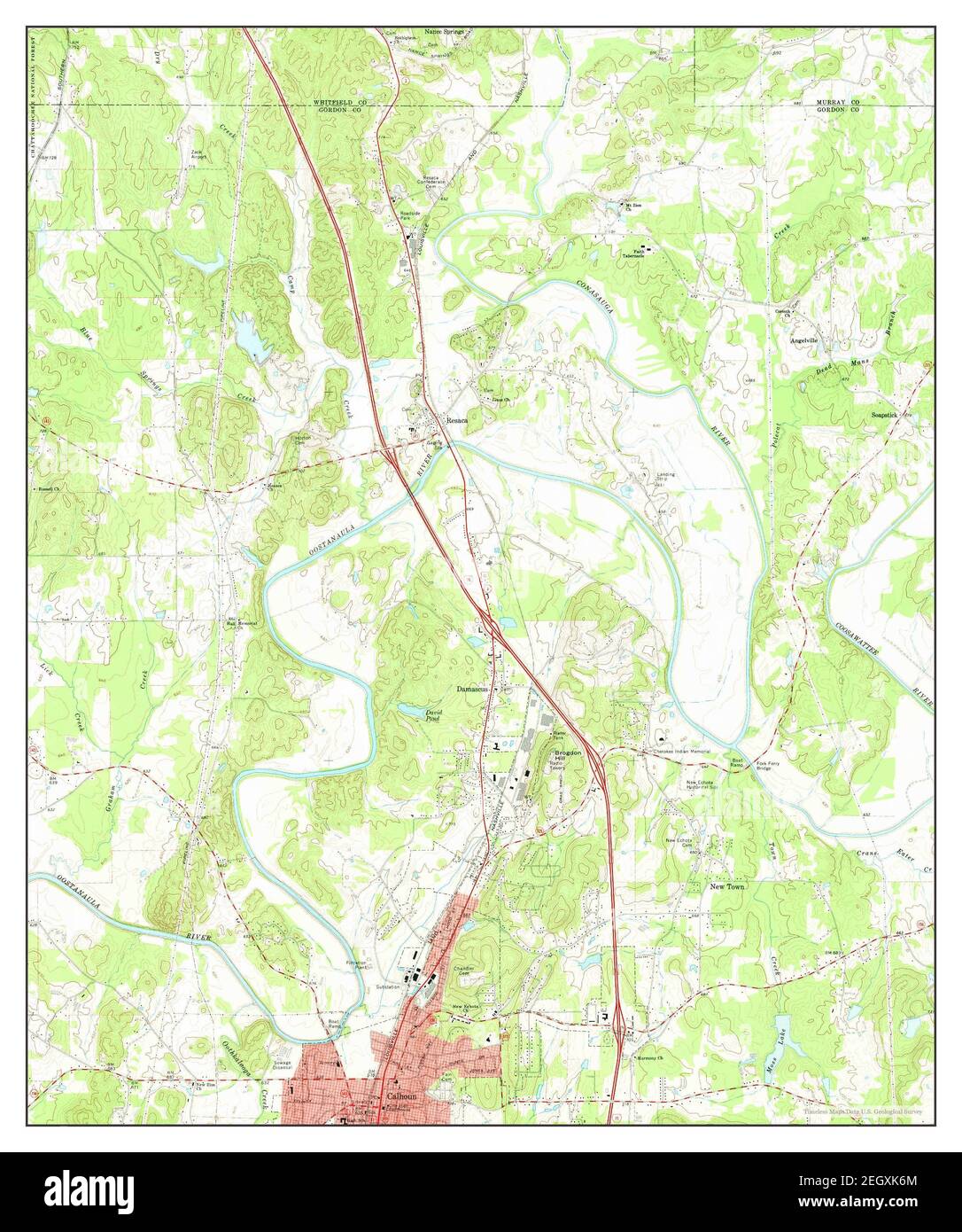 Calhoun georgia map Cut Out Stock Images & Pictures - Alamy