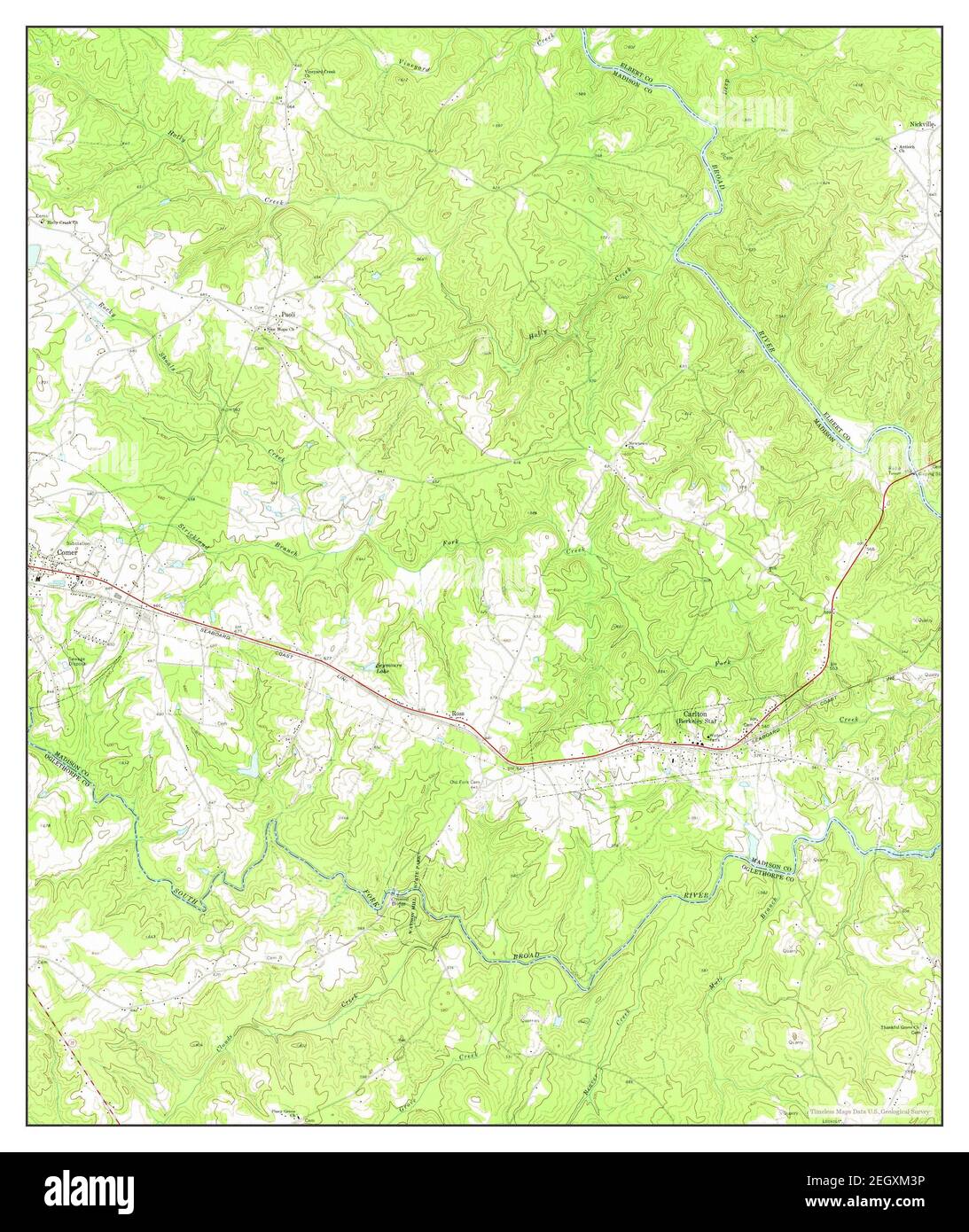 Carlton, map 1972, 124000, United States of America by
