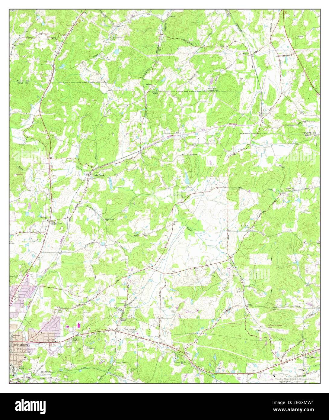 Cedartown map Cut Out Stock Images & Pictures Alamy