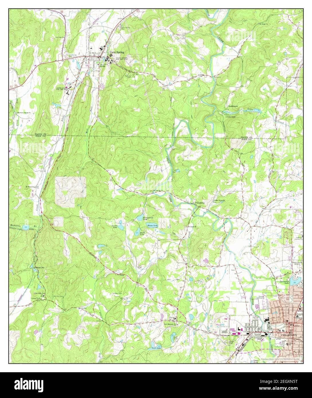 Cedartown map hires stock photography and images Alamy