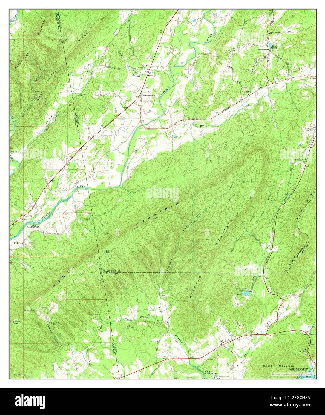 Chattoogaville, Georgia, map 1967, 1:24000, United States of America by ...