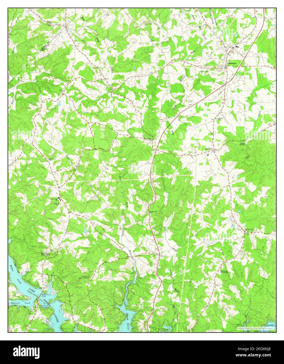Clermont, map 1964, 124000, United States of America by