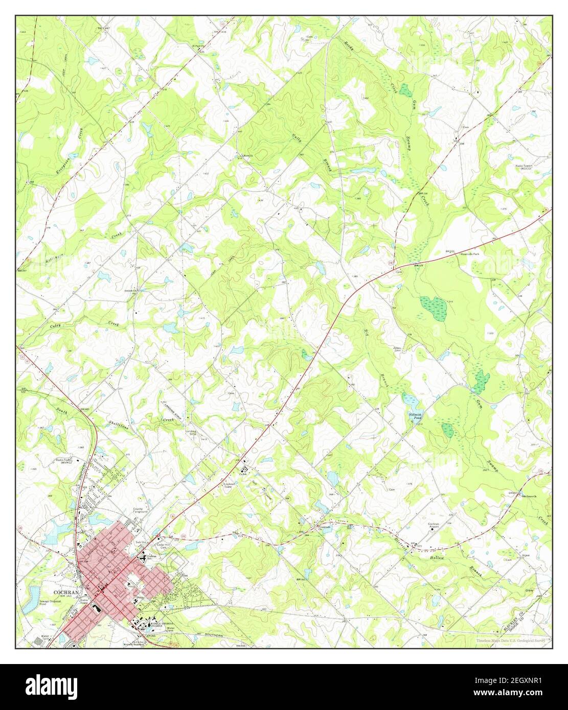 Cochran, map 1974, 124000, United States of America by