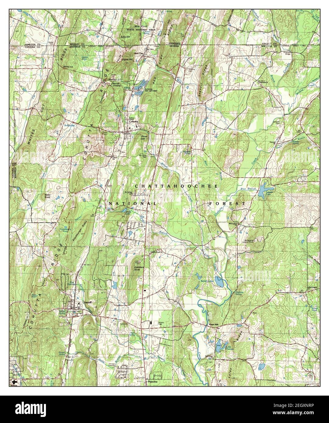Cohutta, map 1982, 124000, United States of America by