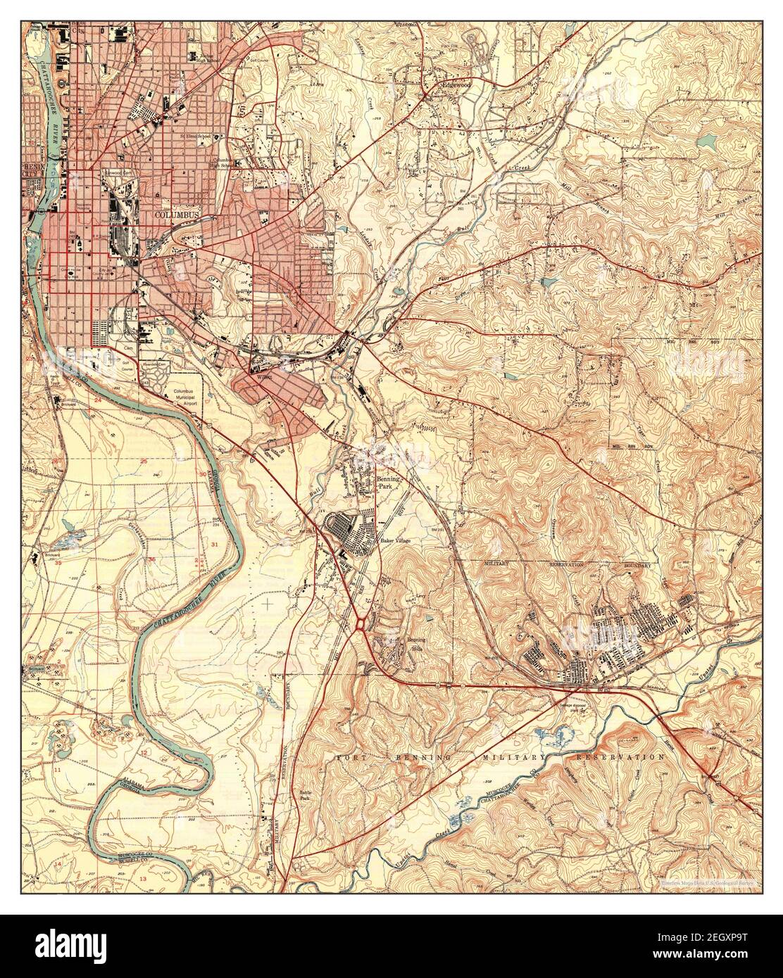 Columbus Georgia Map 1949 1 24000 United States Of America By   Columbus Georgia Map 1949 124000 United States Of America By Timeless Maps Data Us Geological Survey 2EGXP9T 