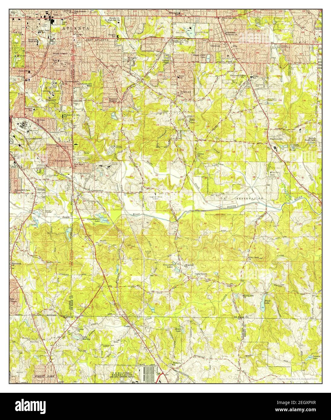 Conley, map 1954, 124000, United States of America by
