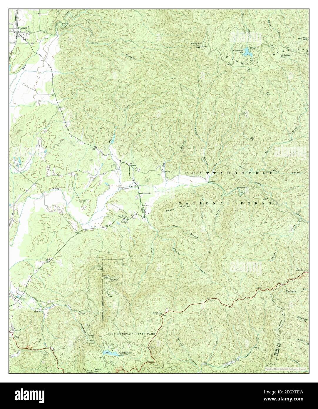 Crandall, map 1971, 124000, United States of America by