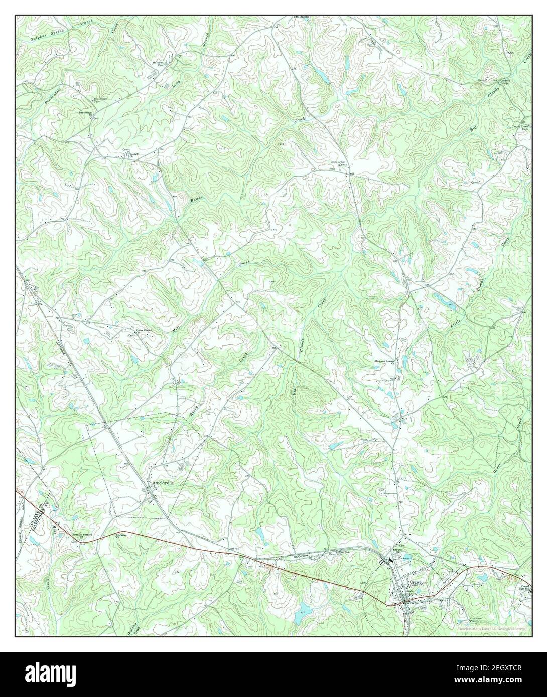 Crawford, map 1971, 124000, United States of America by