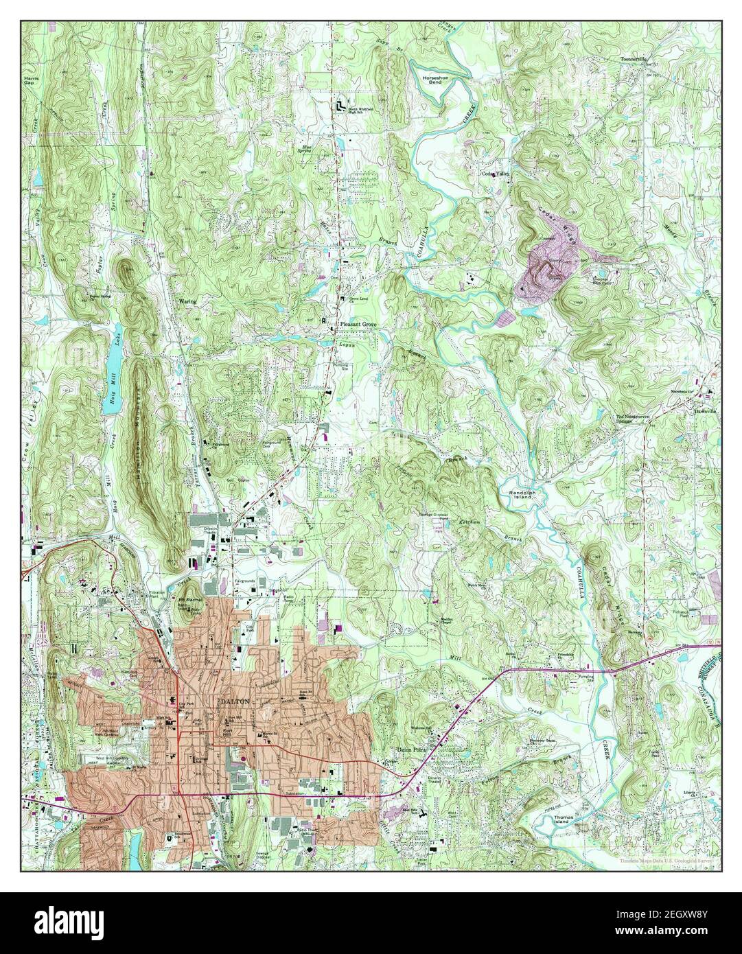 Dalton North, map 1972, 124000, United States of America by