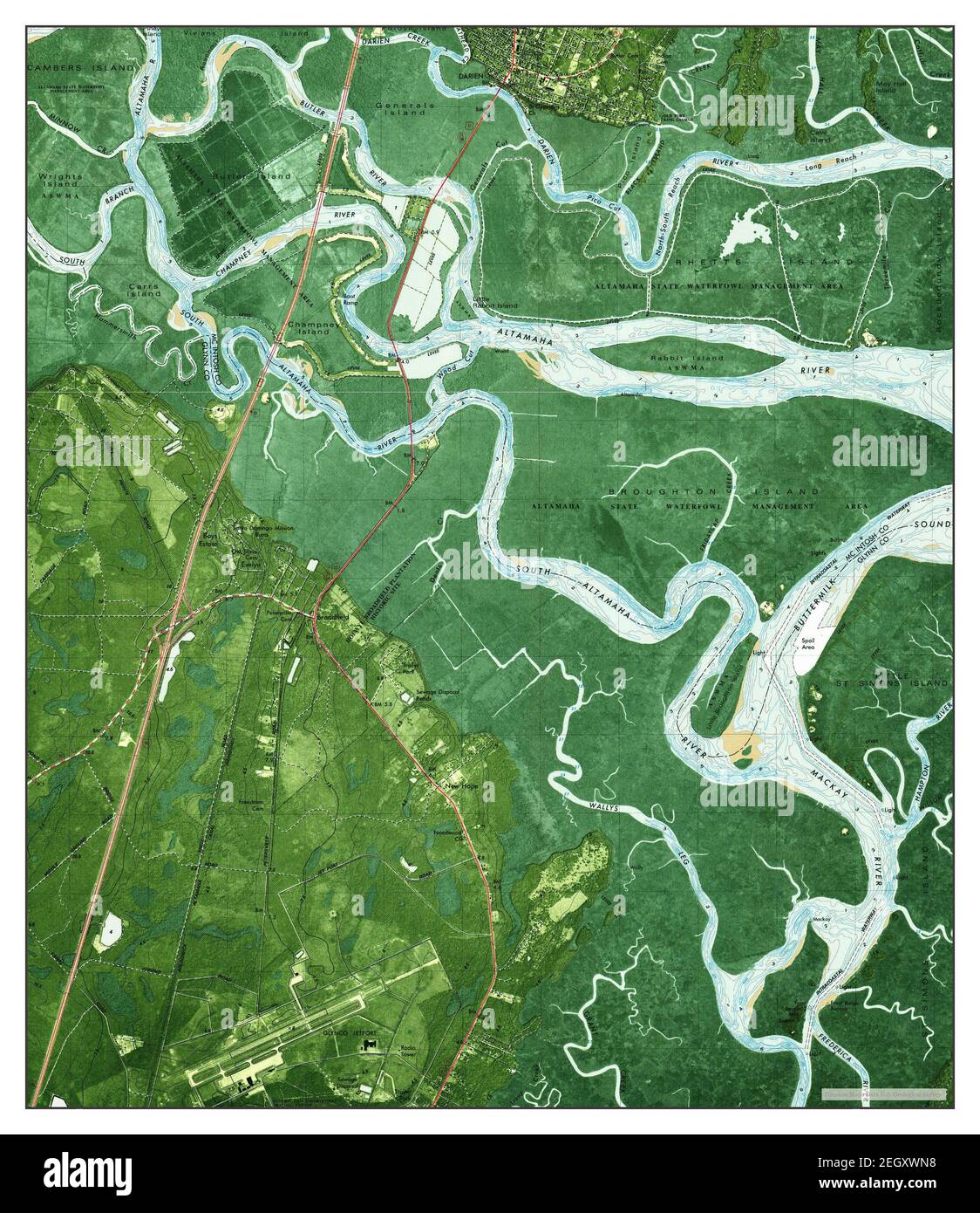 Darien, map 1979, 124000, United States of America by Timeless Maps, data U.S