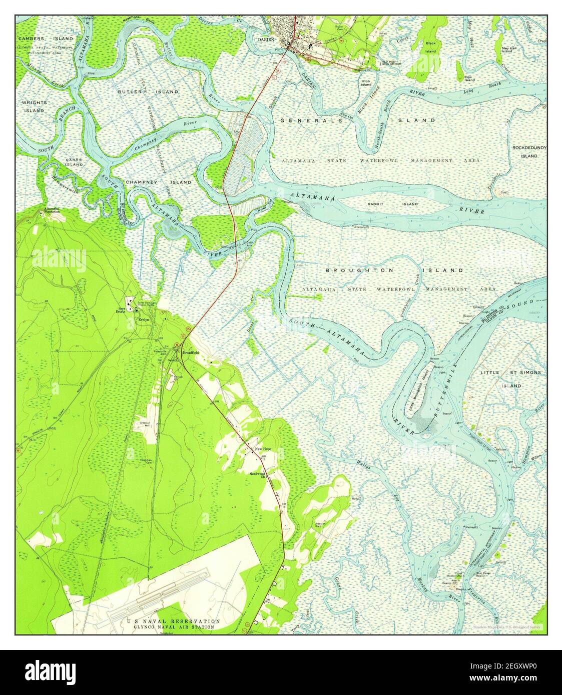Darien, map 1956, 124000, United States of America by Timeless Maps, data U.S