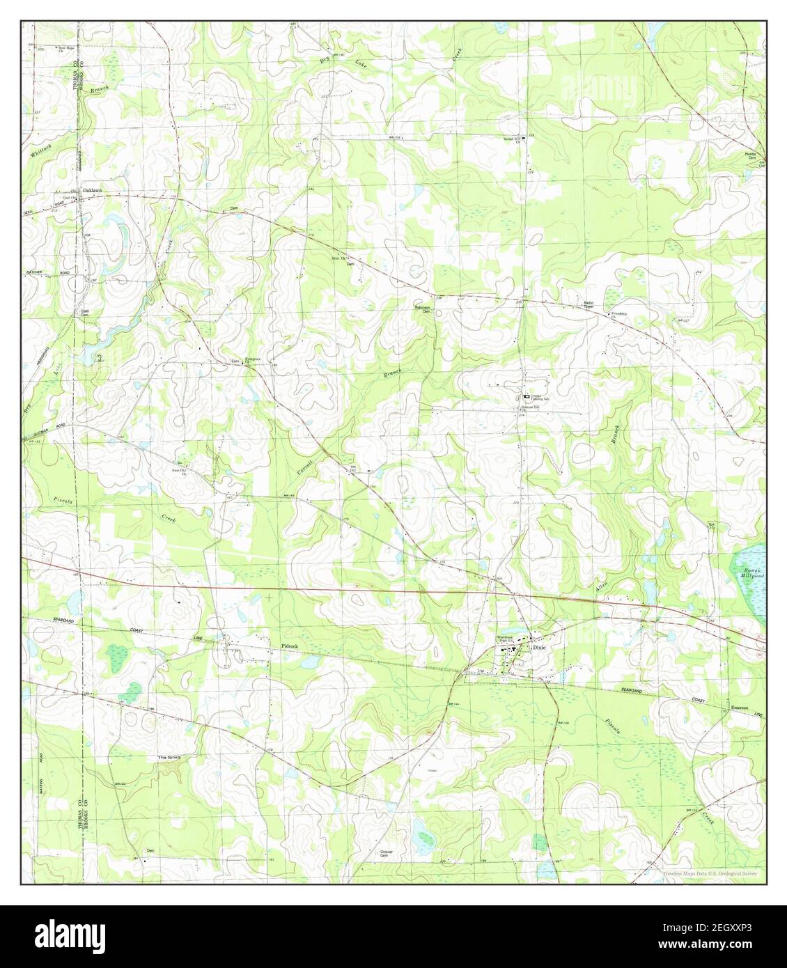 Dixie, map 1978, 124000, United States of America by Timeless