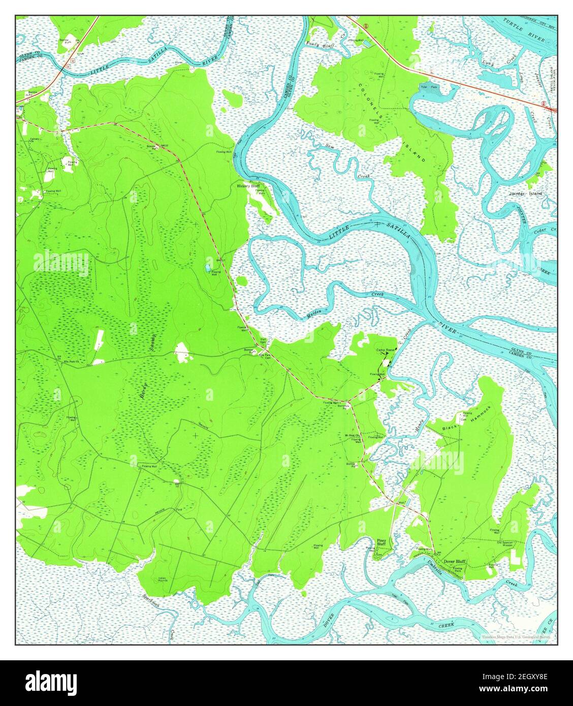 Dover Bluff, map 1961, 124000, United States of America by