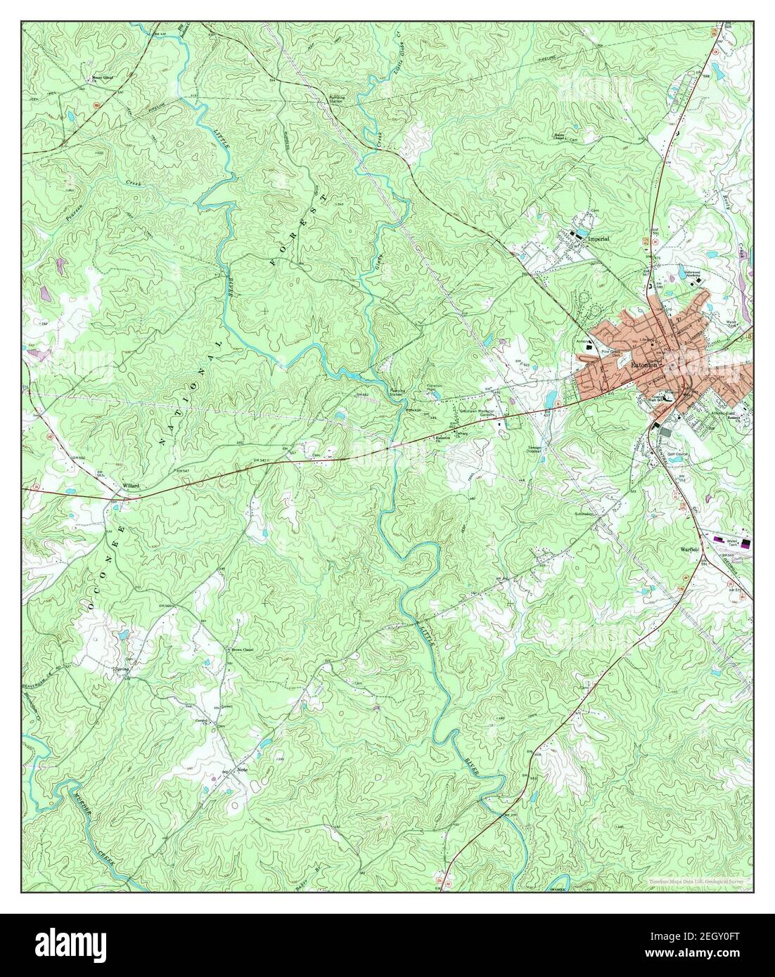 Eatonton, map 1972, 124000, United States of America by