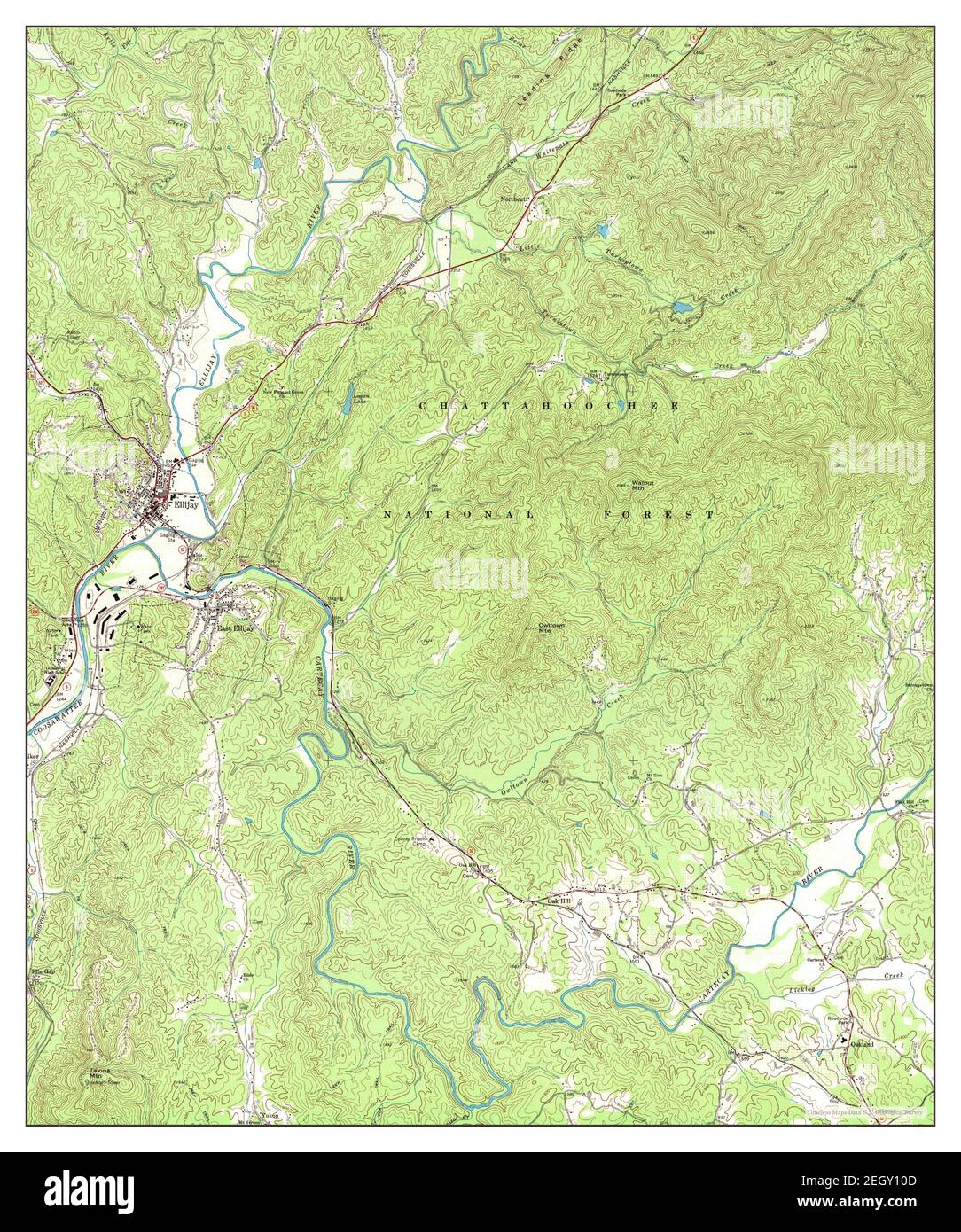 Ellijay, map 1971, 124000, United States of America by