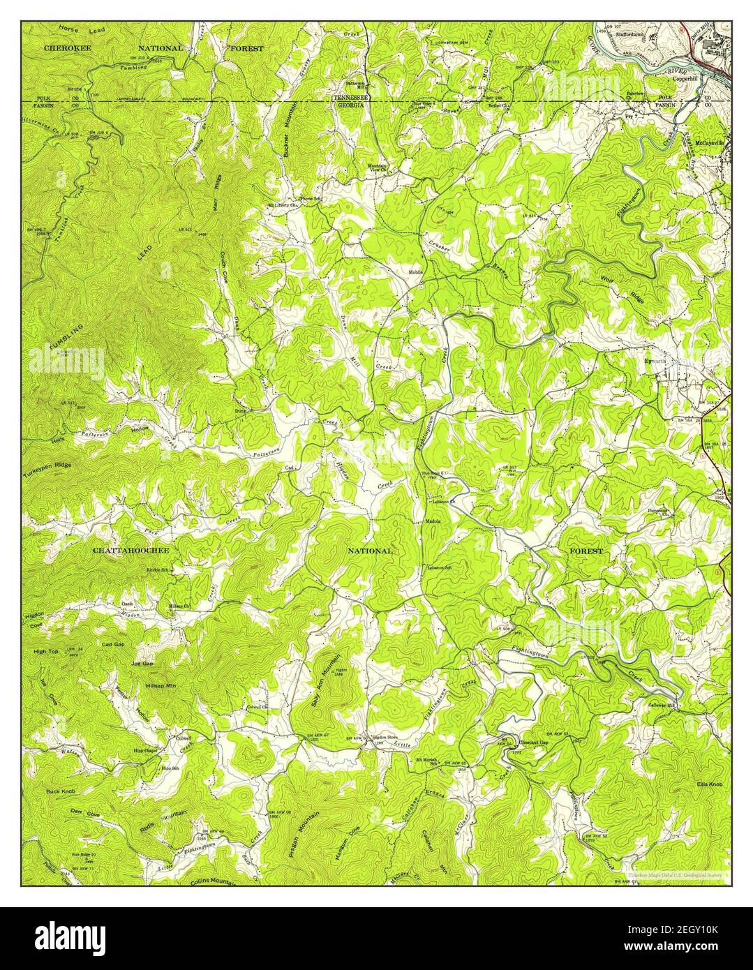 Epworth, map 1941, 124000, United States of America by